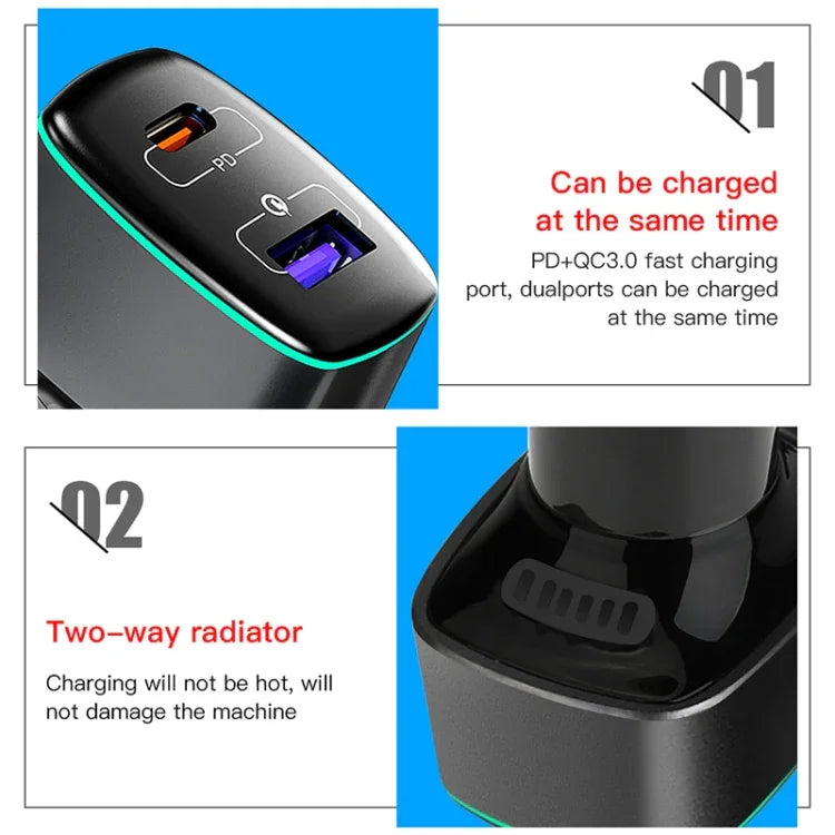 For DJI Mavic 3/Mini 2 RCSTQ 100W 2 In 1 Car Charger, For DJI Mavic 3/Mini 2