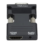Projector HDMI Adapter With Audio Cable Computer HD Converter, HDMI to VGA, VGA to HDMI