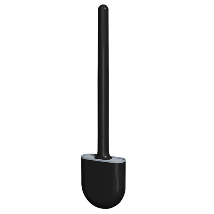 Soft Rubber Toilet Brush Clamp No Dead Space Cleaning Brush, Leakage, Drain