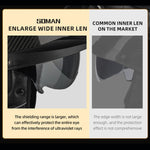 SOMAN Motorcycle Half Helmet Adjustable Helmet With Inner Mirror, M, L, XL, XXL