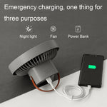 ZK-01 7 Inch Outdoor Camping LED Light Tripod Fan Portable Multifunctional Power Bank Hanging Fan
