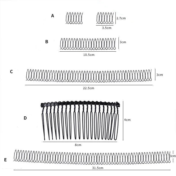 Hair-Fixed Hairpin Headband Hair Accessories Round Hairstyle Invisible Comb, A, B, C, D, E