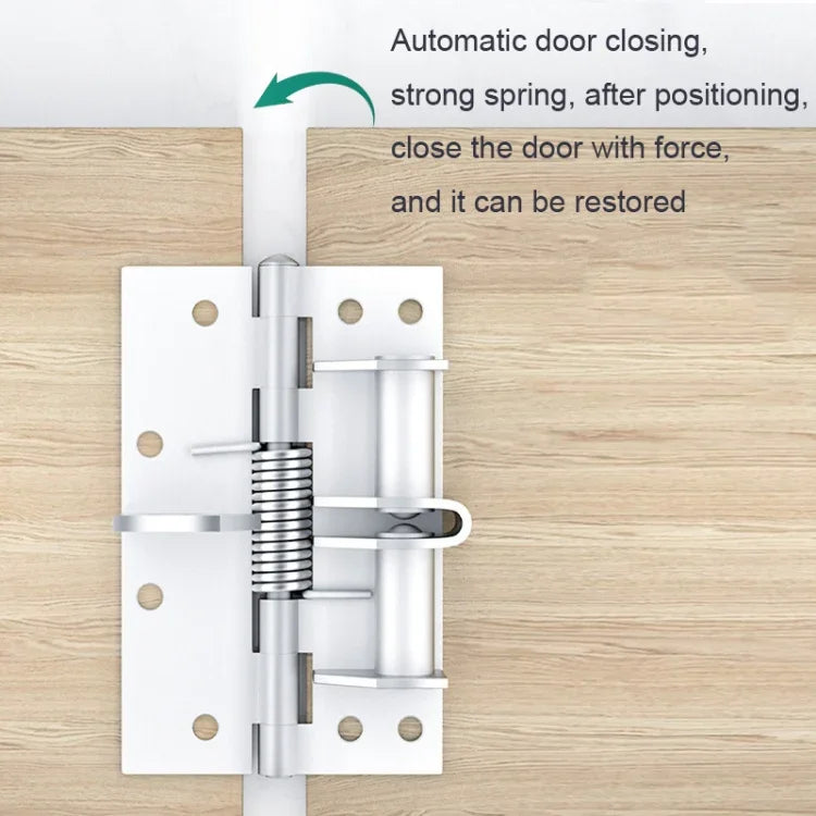 4 Inch Multifunctional Door Closer Automatic Door Closing Hinge, Color Steel Silver, Black, Color Steel Gold