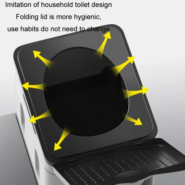 Car Folding Portable Toilet Outdoor Emergency Mobile Toilet, Dark Grey, Army Green, Pure Black