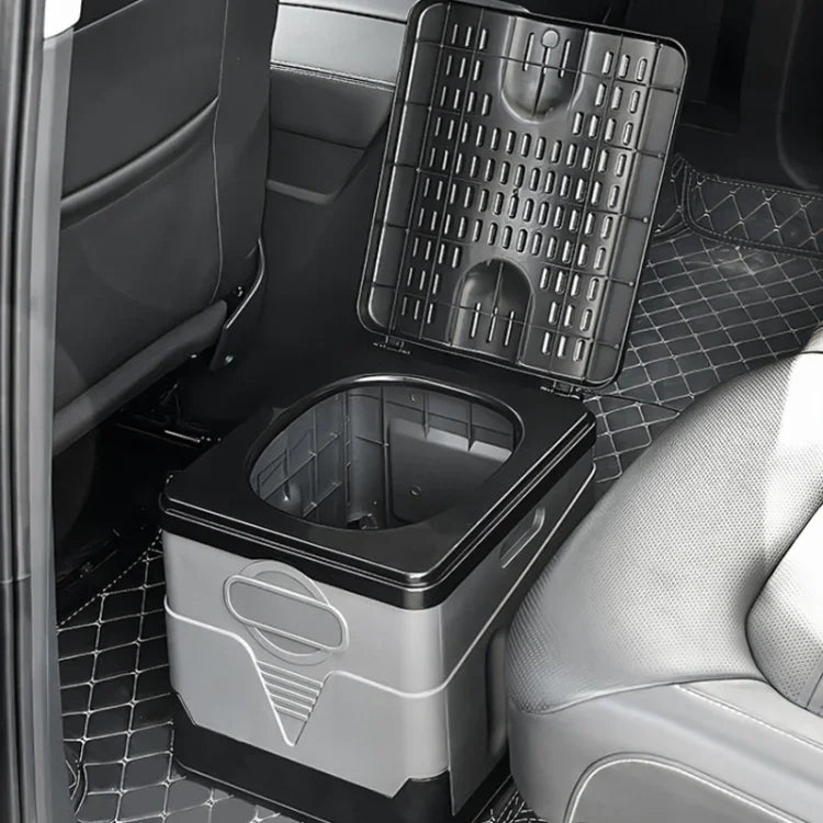 Car Folding Portable Toilet Outdoor Emergency Mobile Toilet, Dark Grey, Army Green, Pure Black