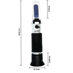 Handheld Refractometer Fruit Sugar Meter Brix Tester 0-32 Measuring Range, RF001BX With Plastic box