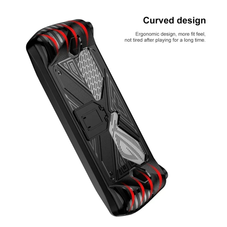 For Asus ROG Ally Game Console TPU Soft Cover With Holder Bracket, TPU Black, TPU White