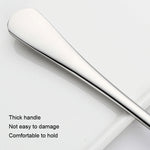 304 Stainless Steel Long Handle Thickened Round Spoon Coffee Ice Drink Mixing Spoon, Stainless Steel Color