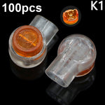 100pcs /Pack Network Cable Telephone Line Connector Moisture-Proof Waterproof Wiring Terminals, K1, K2, K3