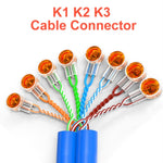 100pcs /Pack Network Cable Telephone Line Connector Moisture-Proof Waterproof Wiring Terminals, K1, K2, K3