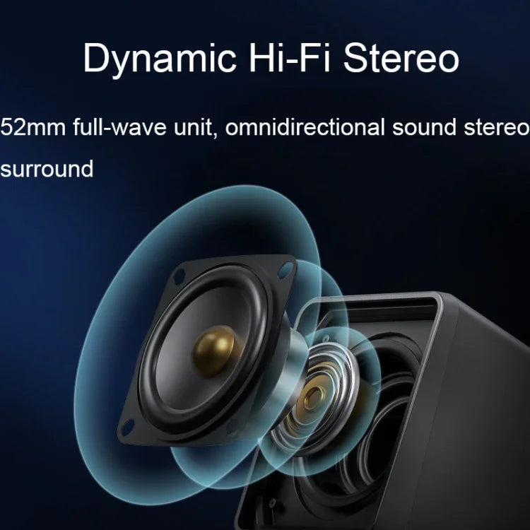 Havit A20 Plus Colorful Ambient Light Wired Computer Audio Stereo Surround Sound Speaker, Black, Bluetooth Version