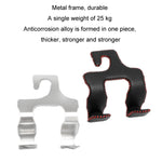 Car Double Hook Stainless Steel Rear Headrest Mobile Phone Holder