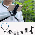 TUYU Camera Neck Holder Mobile Phone Chest Strap Mount  For Video Shooting//POV, Standard (Black), Standard (Blue), With Phone Clip (Black), With Phone Clip (Blue), Vertical Shooting (Black), Vertical Shooting (Blue), Vertical +Phone Clip (Black)      ...