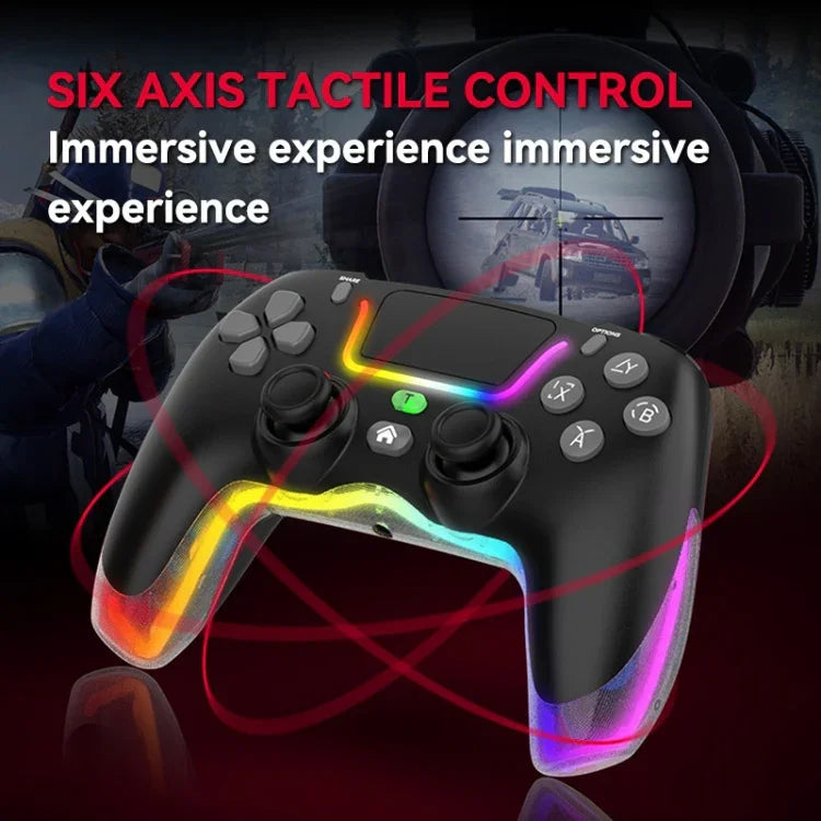 For PS4 Dazzle Color Light Wireless Bluetooth Grip