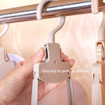 Plastic Travel Folding Hanger Portable Clothes Wide Shoulder Traceless Drying Rack