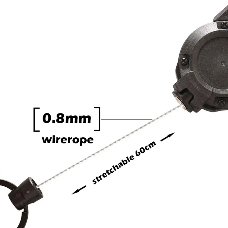 Flexible Climbing Backpack Buckle Retractable Pull Badges Reel Sports Keychain, Flexible