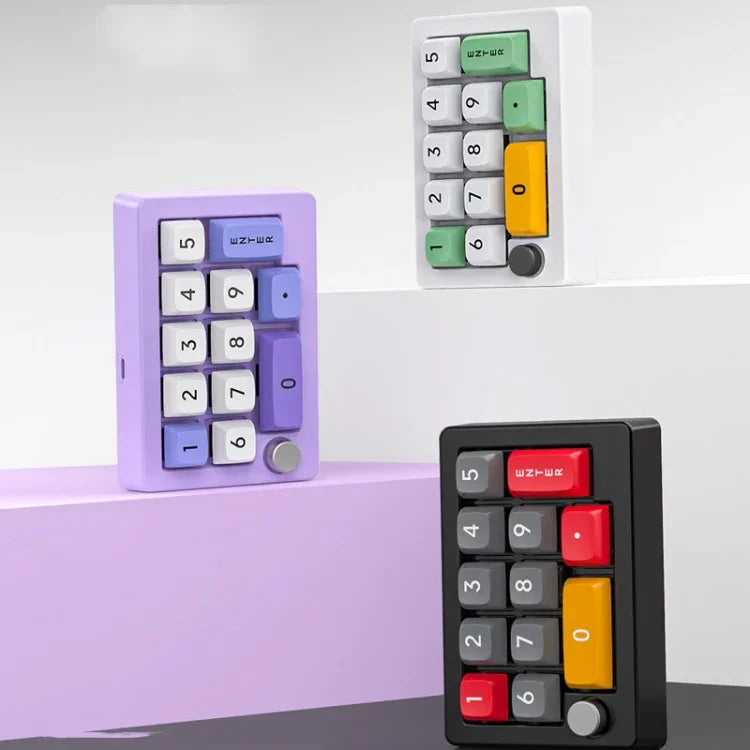 MKESPN 13 Keys RGB Multi-Function Macro Programming Mechanical Keypad Wired With Knob Keyboard