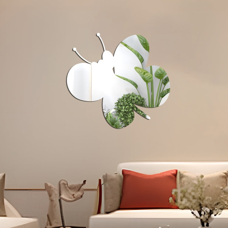 Acrylic Butterfly Stereo Wall Stickers Bedroom Living Room Background Wall Decoration Soft Mirror, Butterfly