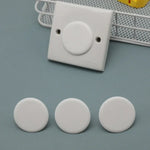 UK 3-Hole Baby Socket Protection Cover, Round Black, Round Transparent, Pear Shaped White
