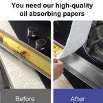 10pcs /Pack Disposable Oil Groove Suction Paper for Cooker Hoods, 7x90cm Regular, 10x90cm Regular, 7x90cm Thickened
