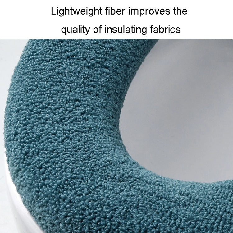 Universal Knitted Washable Toilet Pad Home Thickened Warm Toilet Cover, With Handle Pink, With Handle Gray, With Handle Blue, Flat Pink, Flat Gray, Flat Blue