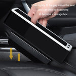 Car Seat Gap Storage Box with 2 USB Charging Port, Principal Driver Silver, Co-pilot Silver, Principal Driver Red, Co-pilot Red, Principal Driver Gray, Co-pilot Gray