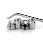 4pcs /Set Sport Anti-Theft Car Tire Valve Caps Universal Valve Cover With Wrench