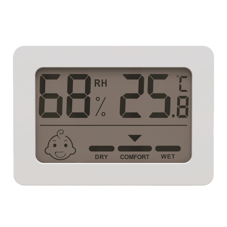 Household Indoor Mini Electronic Temperature And Humidity Meter With Stand, Rectangle