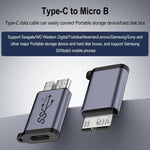 Micro B Male Adapter USB Link HDD Enclosure Interface Converter, USB Female Transfer, Type-C Female Transfer, USB Male Transfer, Type-C Male Transfer