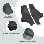 For Tesla Model Y Rear Door Built-In Sill Strip Rear Seats Anti-Kick Leather Protective Pad, Black, Carbon Fiber, TPE