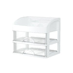 Desktop Drawer Organizer Multi-Layer Cosmetic Jewelry Box Stationery Multi-Functional Organizer, 5 Layer White Drawer (White), 5 Layer Black Drawer (White), 5 Layer Black Drawer (Pink), 4 Layer White Drawer (White), 4 Layer Black Drawer (White)        ...