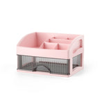 Desktop Drawer Organizer Multi-Layer Cosmetic Jewelry Box Stationery Multi-Functional Organizer, 5 Layer White Drawer (White), 5 Layer Black Drawer (White), 5 Layer Black Drawer (Pink), 4 Layer White Drawer (White), 4 Layer Black Drawer (White)        ...
