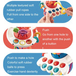 Baby Puzzle Fun Finger Pumping Toys Enlightenment Early Teaching Toys, Octopus (Blue), Octopus (Red), Cartoon Crab (Orange), Cartoon Crab (Green), Rocket (Blue), Rocket (Red), Flying Sword (Red), Flying Sword (White), Crab, Space Ship, Mobile Phone Rab...