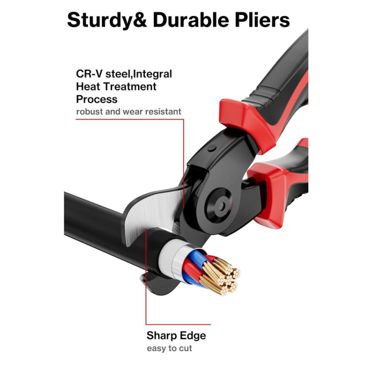 5 In 1  Combination Interchangeable Head Pliers Kit General Repair Screwdriver Pliers, Red Black, White Brown