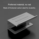 Stainless Steel Bathroom Roll Paper Holder No-Punch Cell Phone Storage Shelf, Phone Rack (White), Paper Rack (White）, Phone Rack (Black), Paper Rack (Black), Phone Rack (Gray), Paper Rack (Gray)