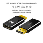 JINGHUA DP Male To HDMI Female Adapter Video Audio Connector, 1080P Universal Version, 4K Universal Version