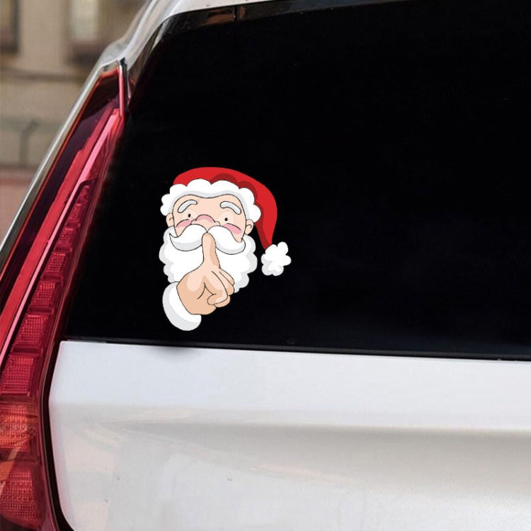 Santa Claus Elk Car Window Decorative Stickers Car Side Window Bumper Decal, A Model 13 x 9cm, A Model 20 x 14cm, B Model 13 x 11cm, B Model 20 x 17cm, C Model 13 x 10cm, C Model 20 x 16cm