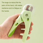 LED Pet Nail Clippers Dog and Cat Nail Clippers with Nail Polisher, White, Green