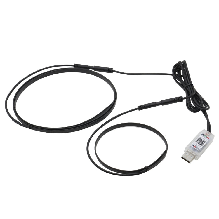 Car Interior Fiber Optic Cold Light RGB Ambient Lamp Center Phantom Footwell Atmosphere Lights, One To One 110cm, One To Two 110cm+35cm