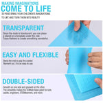 3D Printing Pen Copy Silicone DIY Painting Template Mat, Blue, Green, Transparent, Blue Large, Green Large, Transparent Large