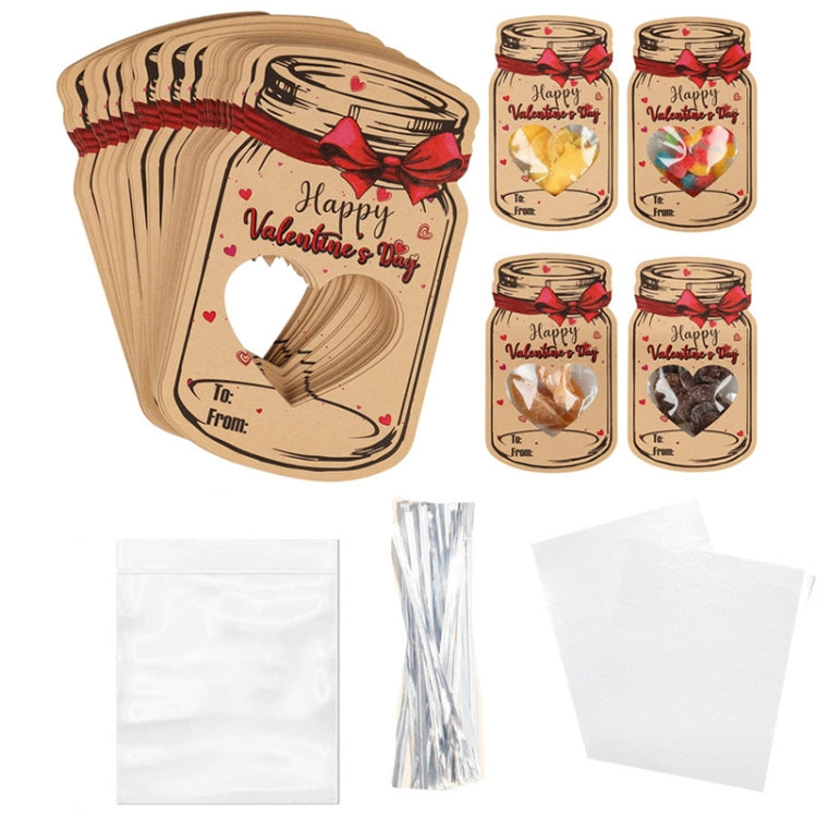 Valentine Day Bottle Shape Greeting Card Holiday Gift Exchange Card Kids Party Favor Message Card, 24pcs /Set, 48pcs /Set