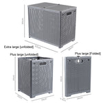 Foldable Dirty Clothes Basket Wall Mounted Bathroom Dirty Clothes Storage Frame Plastic Laundry Basket, Plus Large Gray, Plus Large Black, Extra Large Black, Extra Large White, Extra Large Gray
