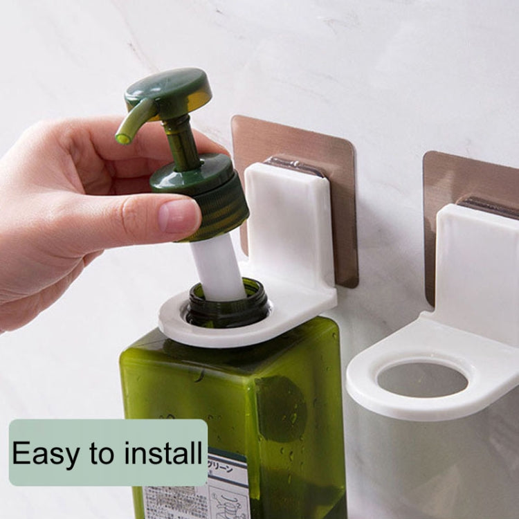 10pcs Toilet Shampoo Shower Gel Hanging Shelf No-Punch Bathroom Shelves, Transparent Patch Model, Silver Drawing Patch Model