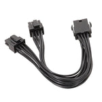 8P Female To Dual 6+2Pin Male Graphics Card Power Cable 8P To Dual 8P 1 To 2 Power Adapter Cable, 8P Female To Dual 6+2Pin Male