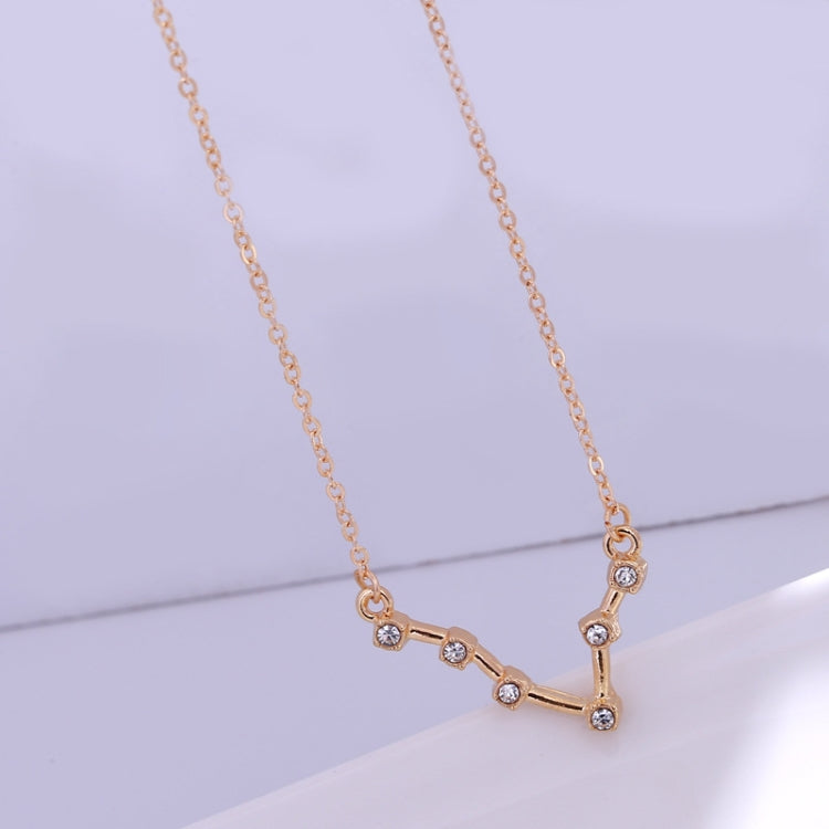 12 Zodiac Signs With Diamonds Necklace Card Rhinestones Collarbone Chain Pendant, Scorpio Golden, Sagittarius Golden, Capricorn Golden, Taurus Golden, Pisces Golden, Leo Golden, Libra Golden, Cancer Golden, Aquarius Golden, Virgo Golden, Aries Golden  ...