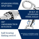 5pcs /Pack PROBEROS DAC006 Lure Baits 8-Type Rings Connector High-Speed Bearing Swivel Oval Pin Fishing Gear Accessories, 22mm, 23mm, 25mm, 30mm, 35mm