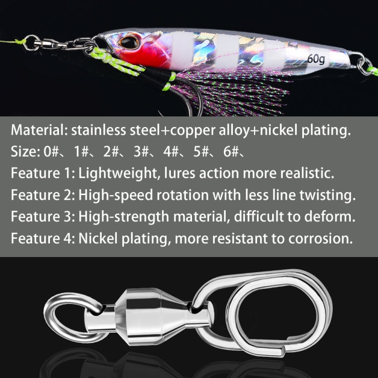 5pcs /Pack PROBEROS DAC006 Lure Baits 8-Type Rings Connector High-Speed Bearing Swivel Oval Pin Fishing Gear Accessories, 22mm, 23mm, 25mm, 30mm, 35mm