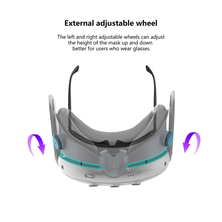 For Meta Quest 3 Air Circulation Heat Dissipation Replacement Mask With Fan Anti-Fogging VR Mask Accessories, With Fan