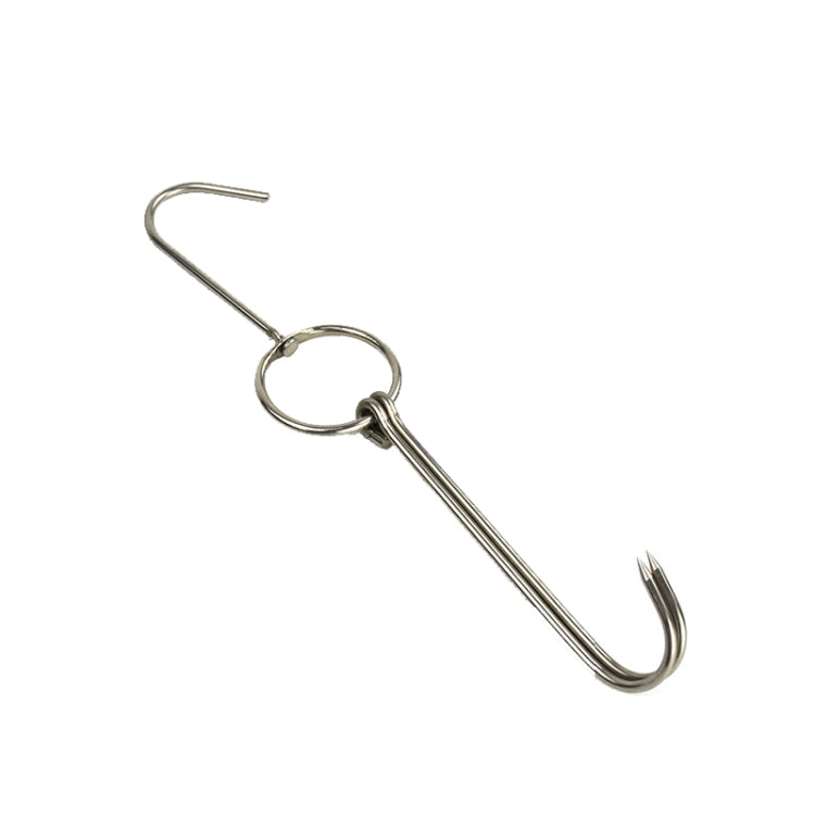 Stainless Steel Double Ring Duck Cooker Hanger Outdoor Barbecue Hanging Hook Stand, 3 Centi Small Ring 23cm, 3 Centi Small Wax Ring 24.5cm, 3 Centi Large Wax Ring 33cm, 3 Centi Medium Wax Ring 29cm, 4 Centi  Steel Thick Short 24cm                      ...