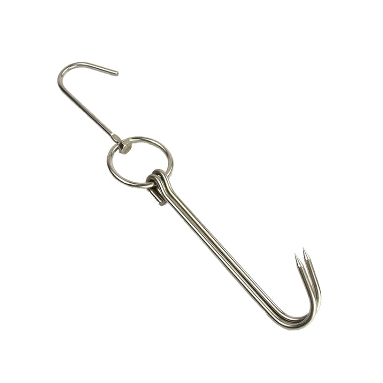 Stainless Steel Double Ring Duck Cooker Hanger Outdoor Barbecue Hanging Hook Stand, 3 Centi Small Ring 23cm, 3 Centi Small Wax Ring 24.5cm, 3 Centi Large Wax Ring 33cm, 3 Centi Medium Wax Ring 29cm, 4 Centi  Steel Thick Short 24cm                      ...